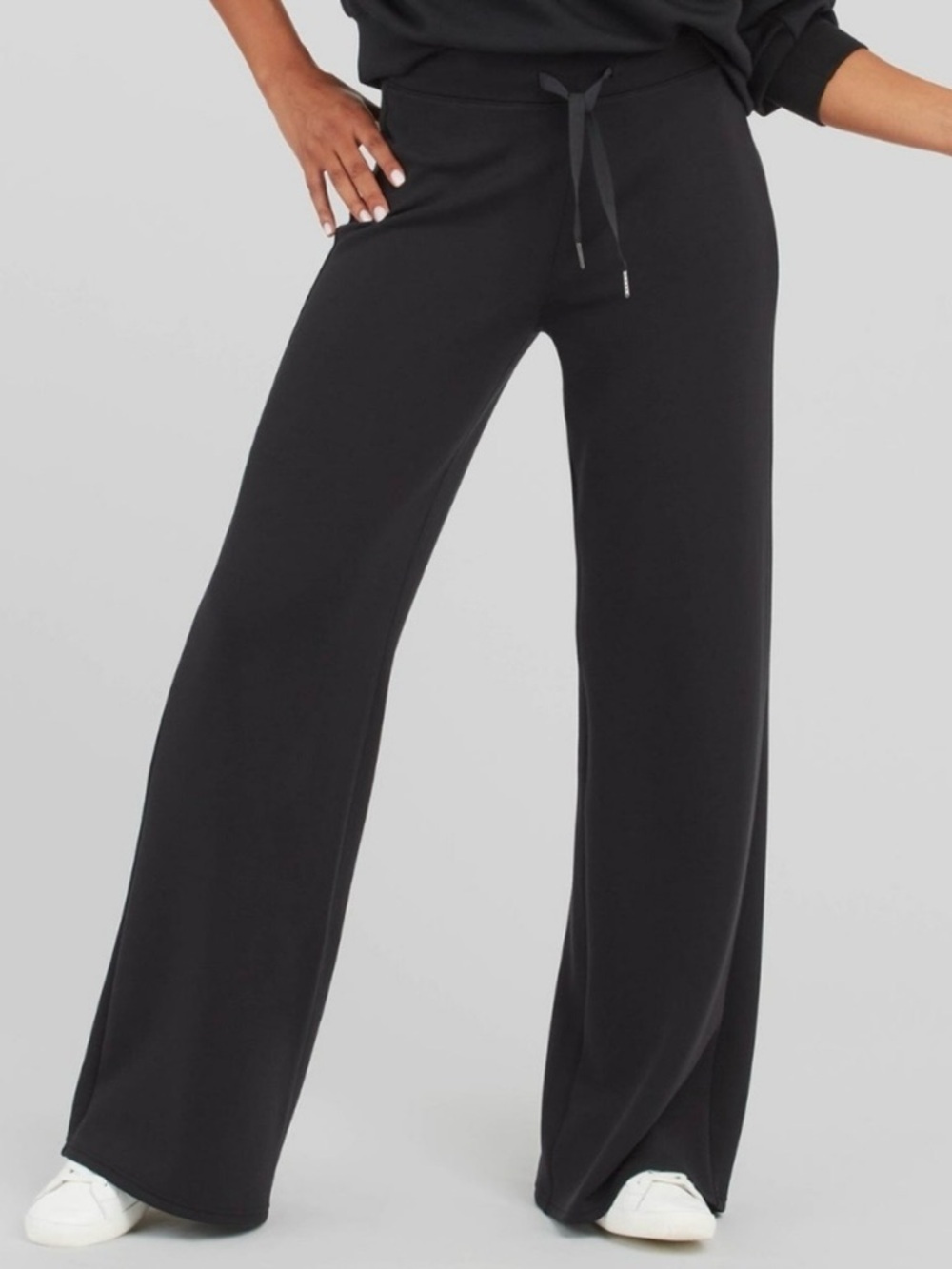 Spanx AirEssentials Spacer Wide Leg Pants Size XS Petite Black 50239Q